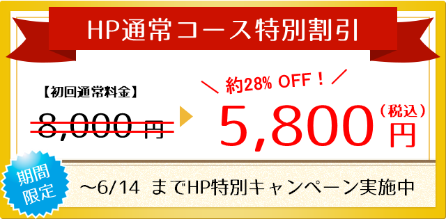 HP通常コース特別割引